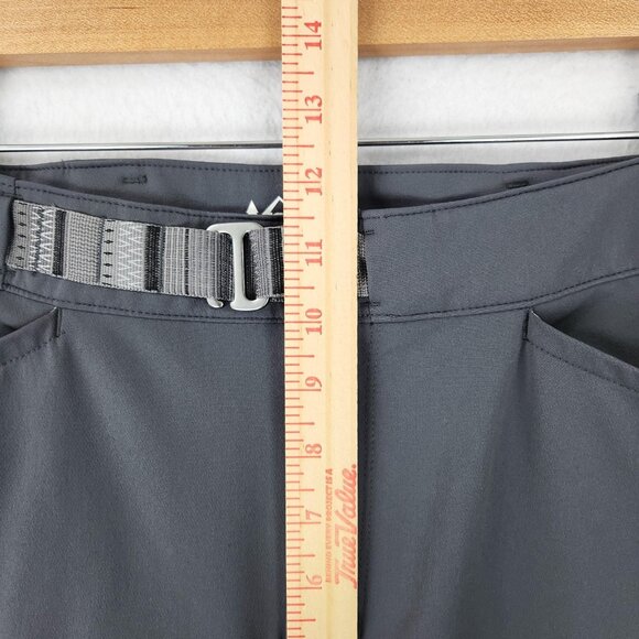 REI Pants Womens 22W Gray Hiking Stretch Belted Zip Pockets Semi Fitted Cargo - Picture 6 of 16